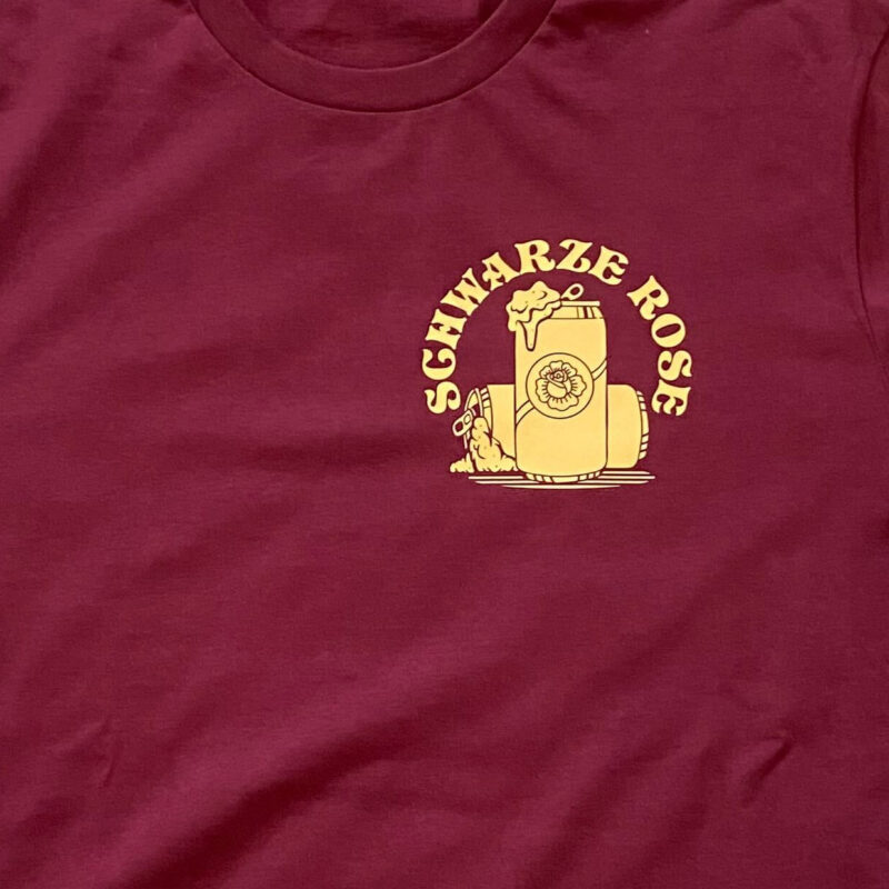 Stay Thirsty Lucky Cat T-Shirt Burgundy - Image 2